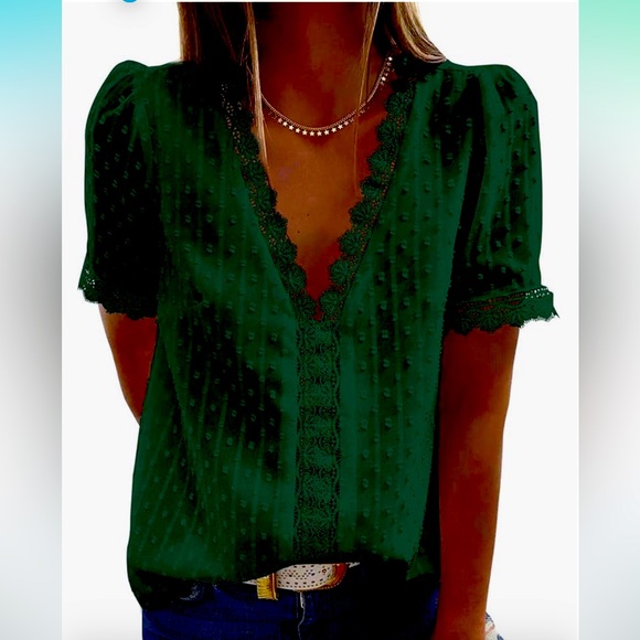 Women's V Neck Tunic Tops - Picture 1 of 3